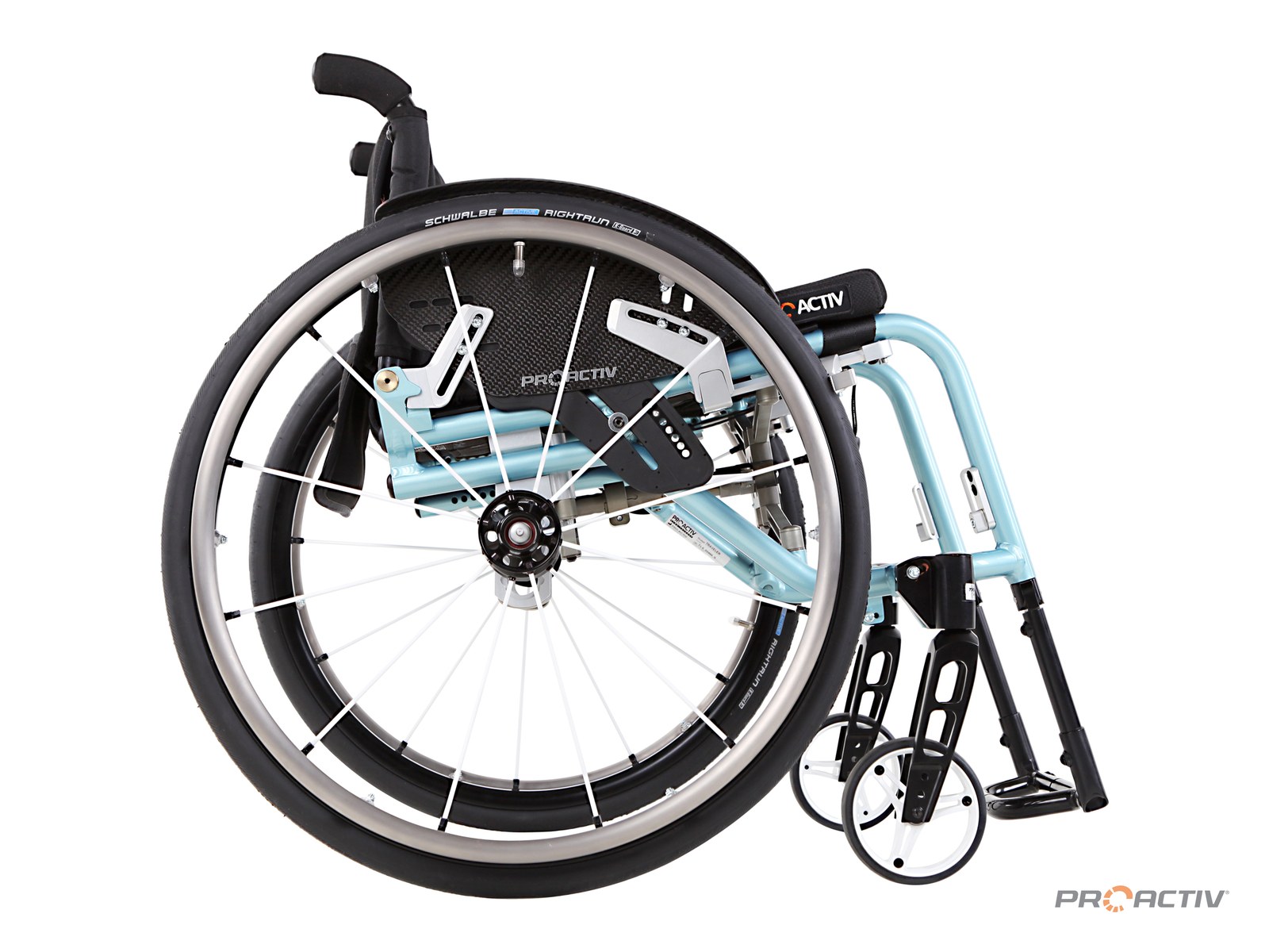 PRO ACTIV TRAVELER 4you Ergo Faltrollstuhl, Seitenansicht