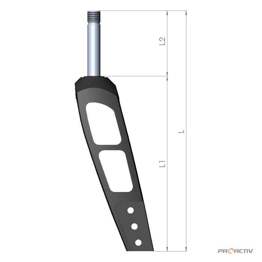 PRO ACTIV Ersatzteil – Lenkradgabel Größe 2 L1 160mm