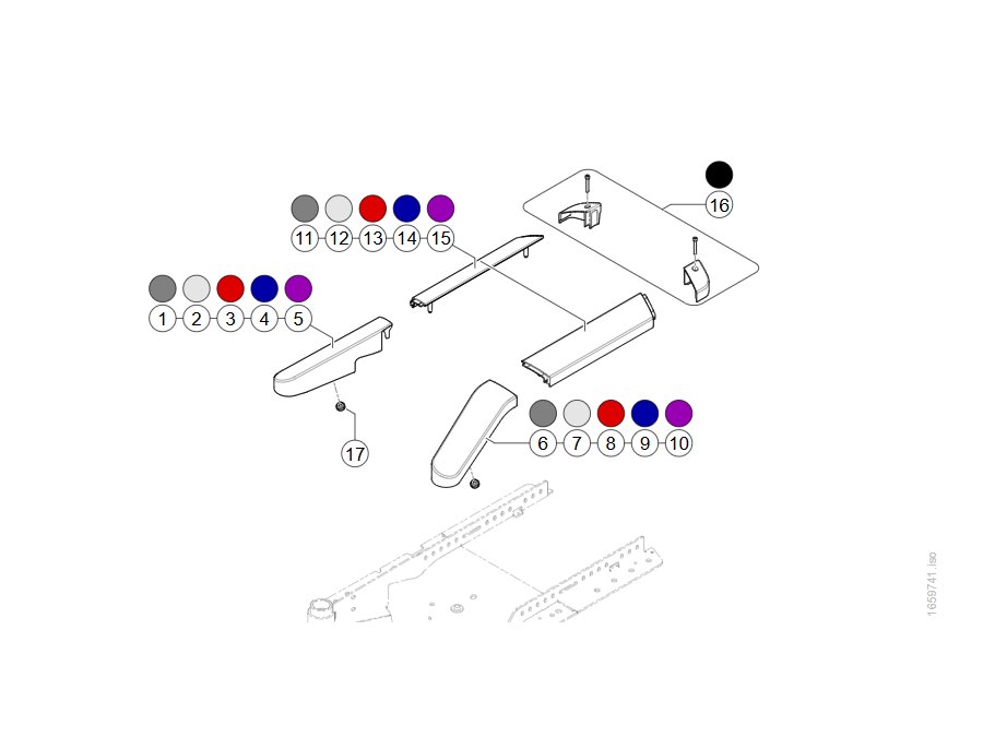 Verkleidungen Hauptrahmen - verbreitertes Chassis