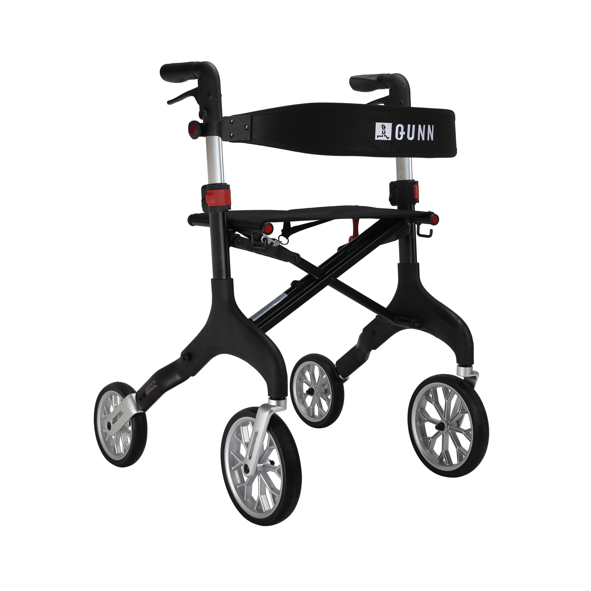 QUNN Manhattan Rollator mit weichen PU-Rädern – Schwarz