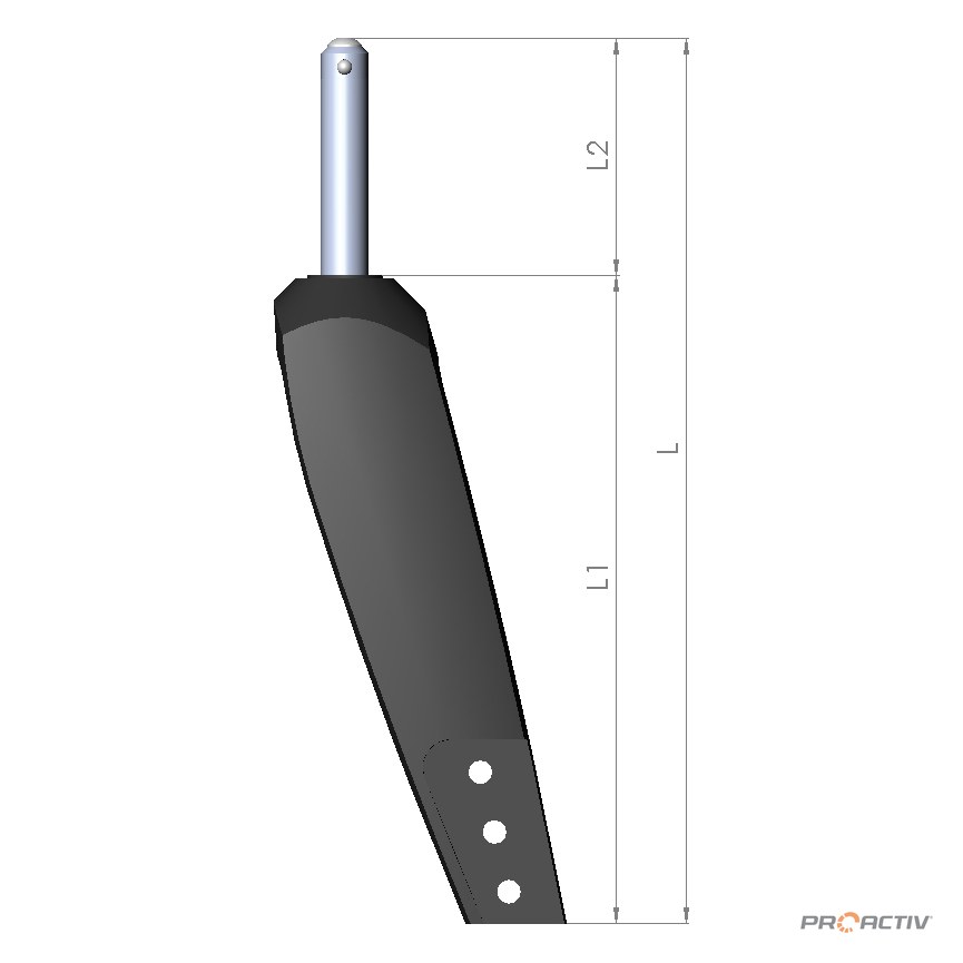 PRO ACTIV Ersatzteil – Lenkradgabel Größe 2 HD L1 160mm