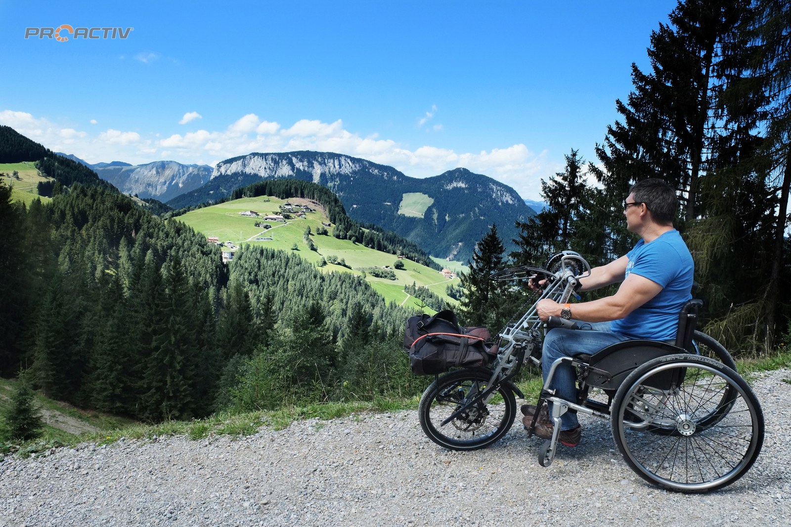 PRO ACTIV NJ1 Adaptivbike, im Einsatz in den Bergen