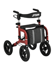 Mobilex Puma Air Rollator, rot, SH 59 cm, inkl. Rückengurt, Becher- und Stockhalter
