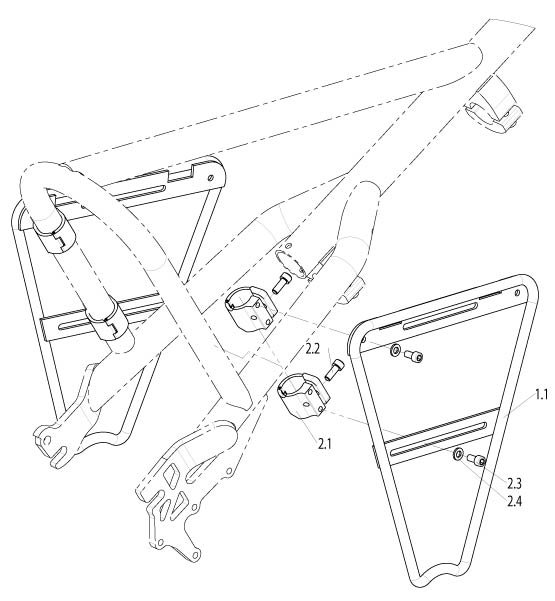 Explosionszeichnung Taschenhalter, Sunrise Attitude (Manual, Hybrid, Power, Junior)