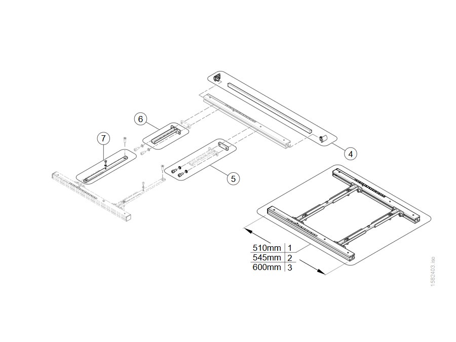 Telescopic Sitzrahmen und Universaladapter