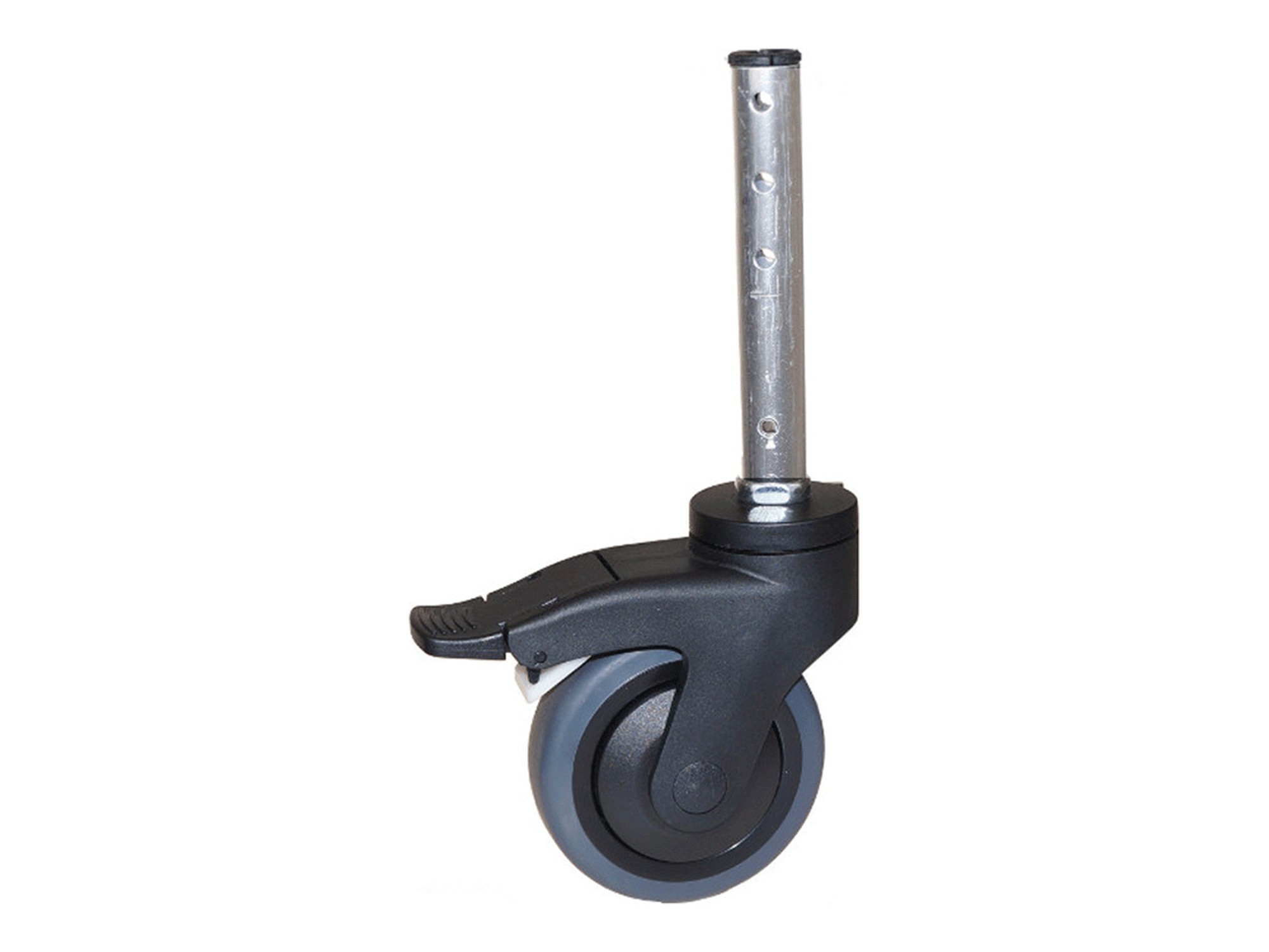Mobilex 5" Rad inkl. Alurohr für Dusch-Toilettenstuhl 302018/19/20/24, bis Baujahr 2015