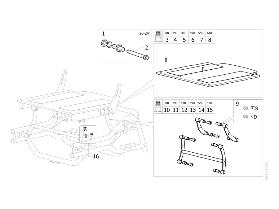 Explosionszeichnung Chassis Rahmen – Rea Azalea