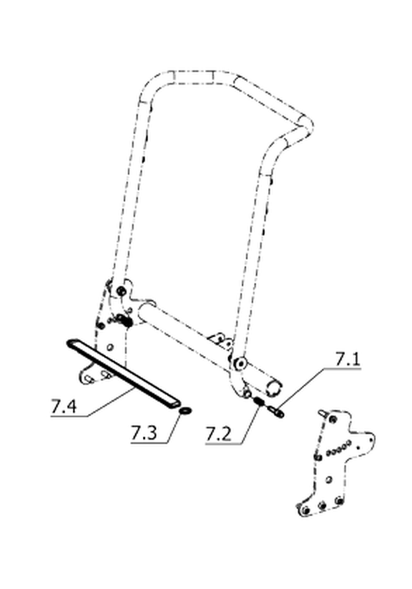 Rückenlehne mechanisch verstellbar (Code 401)