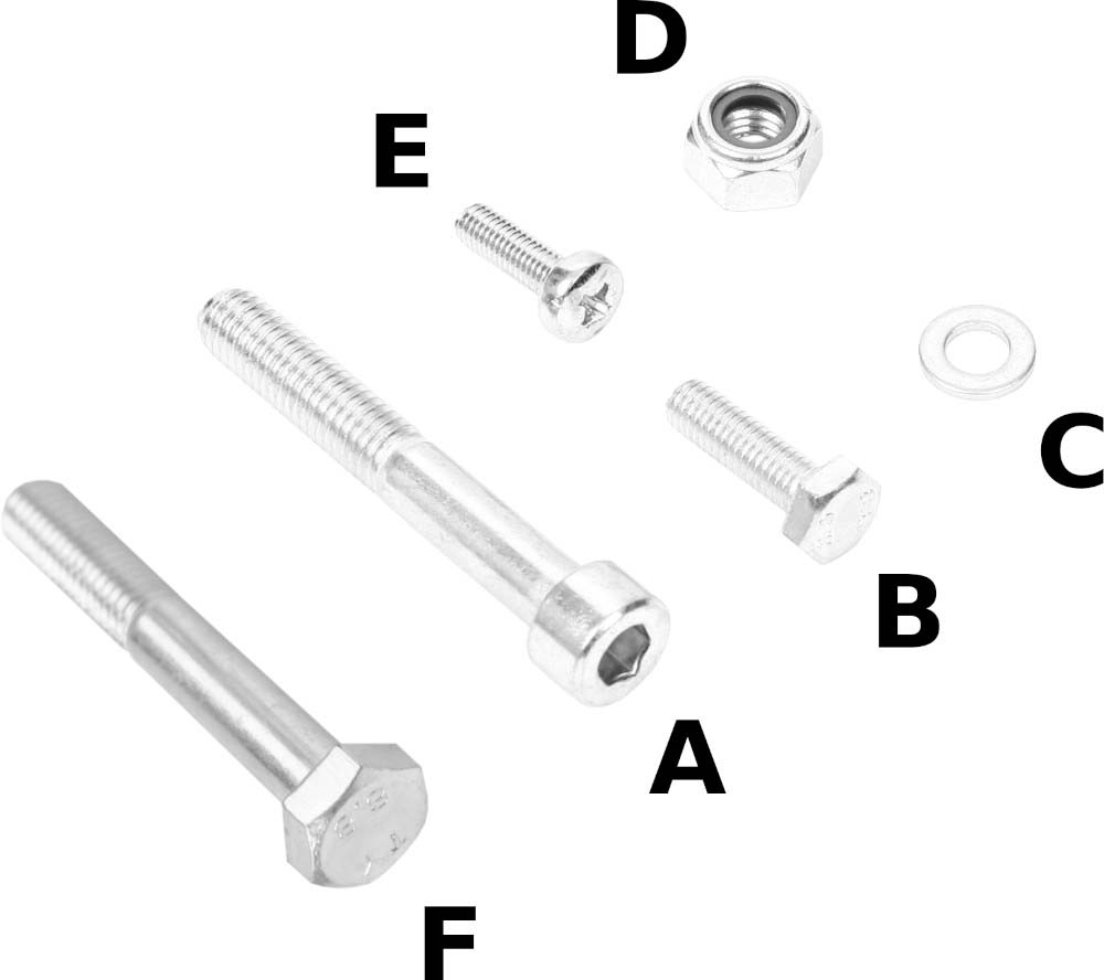 Mobilex Achsesatz für Vorderradgabel, M8 x 40 mm