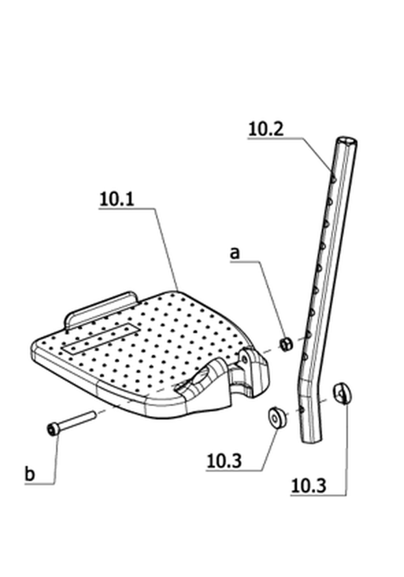Fußplatten Kunststoff geteilt (Code 805)