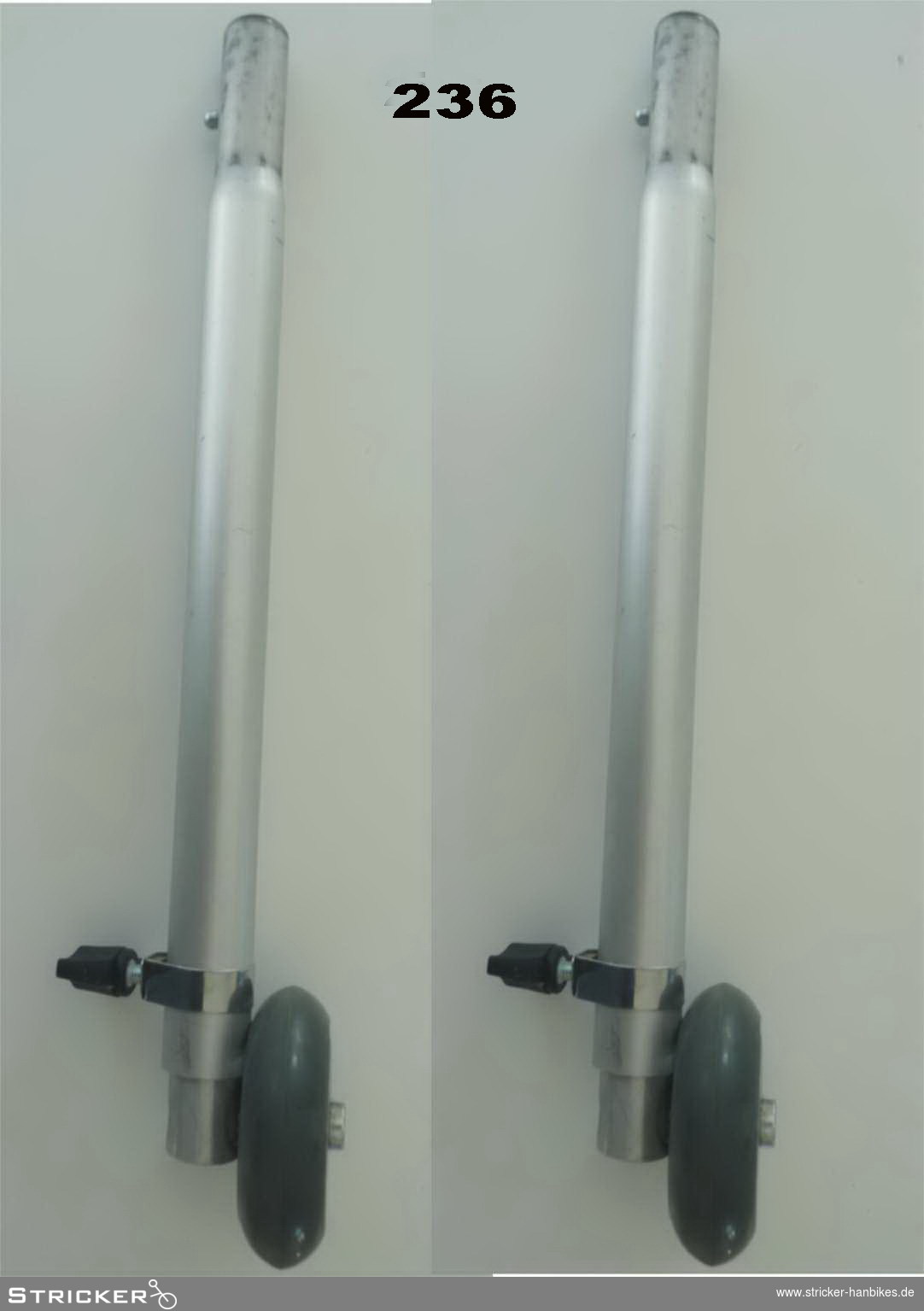 Anbauständer mit Rollen gerade inkl – Stricker Handbikes, Bestellnummer 750131-0