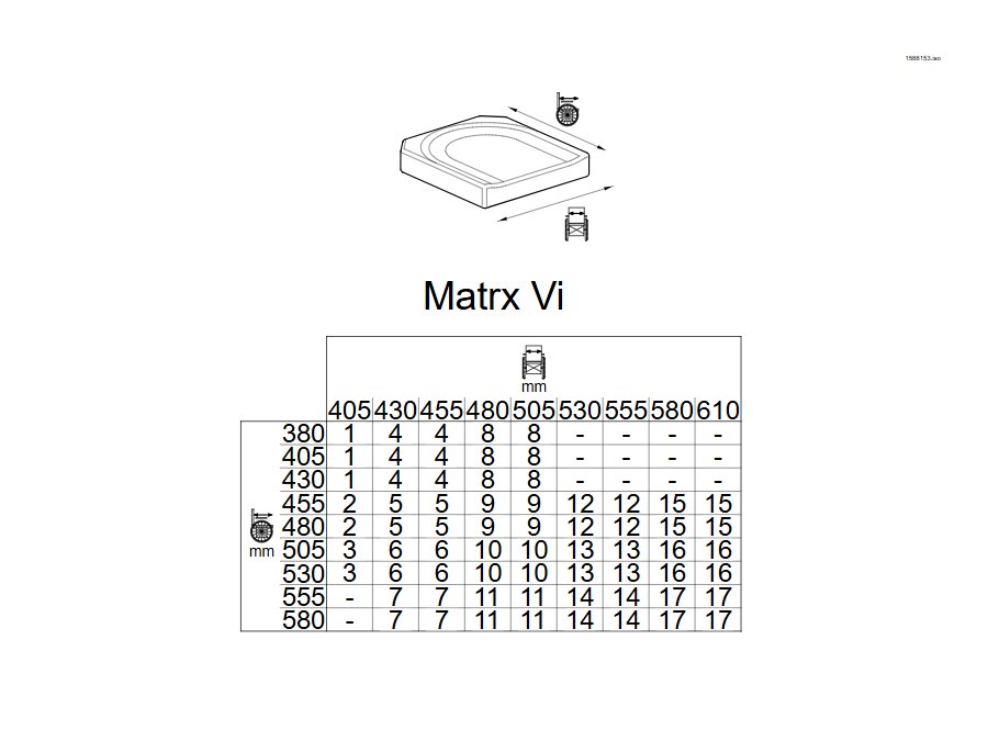 Sitzkissen Invacare Matrx Vi