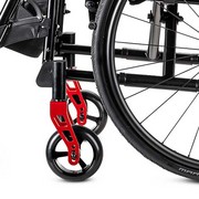 MEYRA AVANTI Adaptivrollstuhl – Detailansicht Lenkrad und Gabel