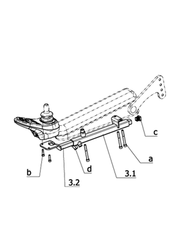 Seitenteil abklappbar – Bedienmodul längsverstellbar (Code 24-828/24-4859)