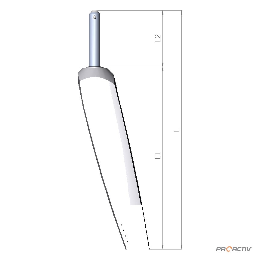 PRO ACTIV Ersatzteil – Lenkradgabel Größe 3 HD L1 190mm