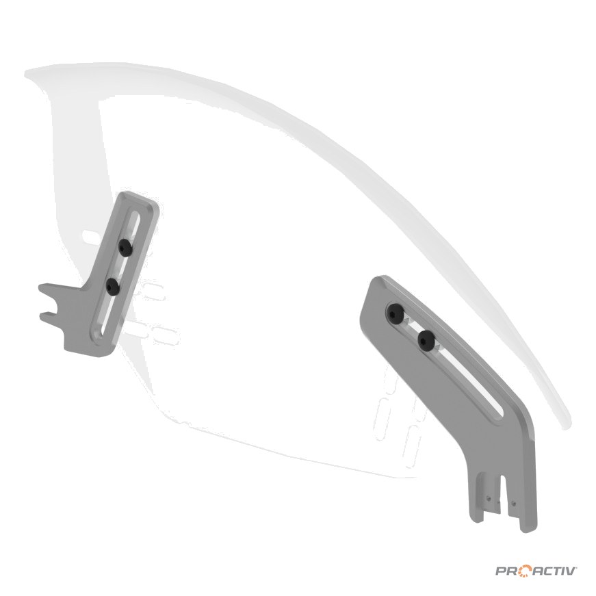 PRO ACTIV Ersatzteil – Seitenteilaufnahme -5 silber, rechts