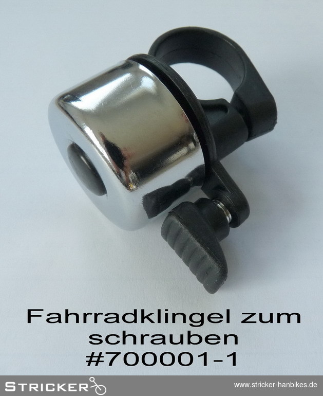 Fahrradklingel zum Schrauben – Stricker Handbikes, Bestellnummer 700001-1