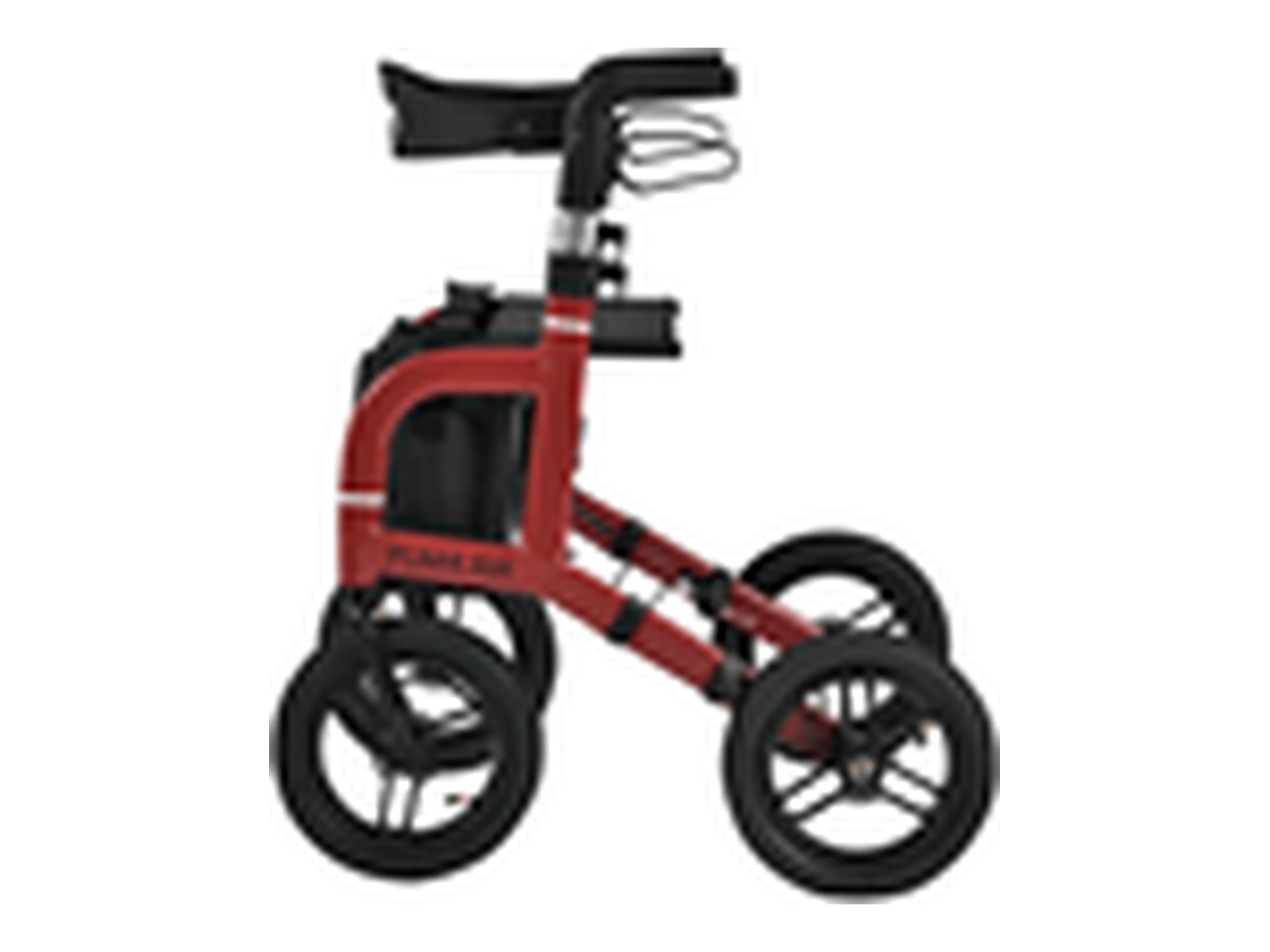 Mobilex Puma Air Rollator, rot, SH 59 cm, inkl. Rückengurt, Becher- und Stockhalter