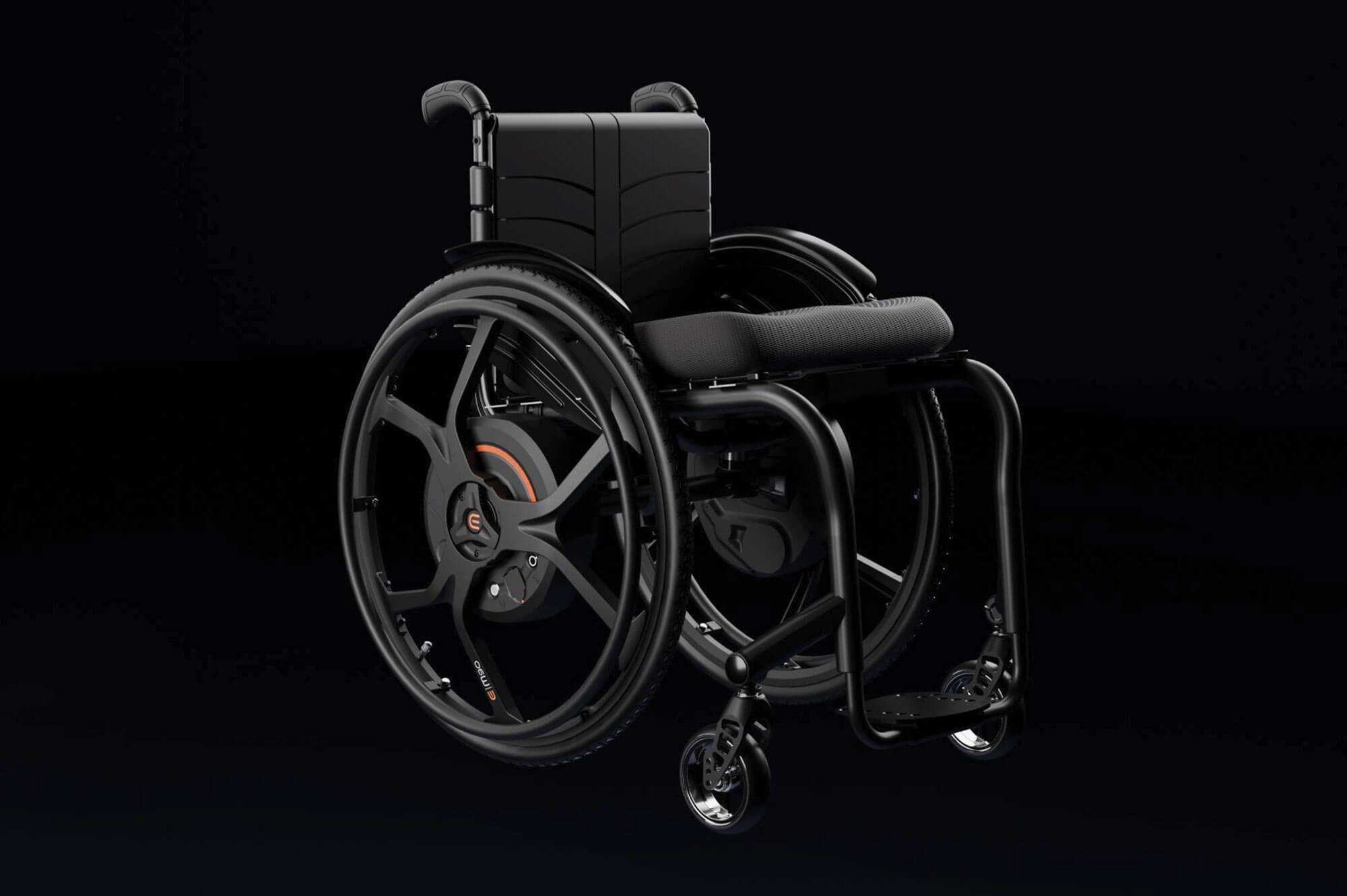 Empulse M90 an einem manuellen Rollstuhl