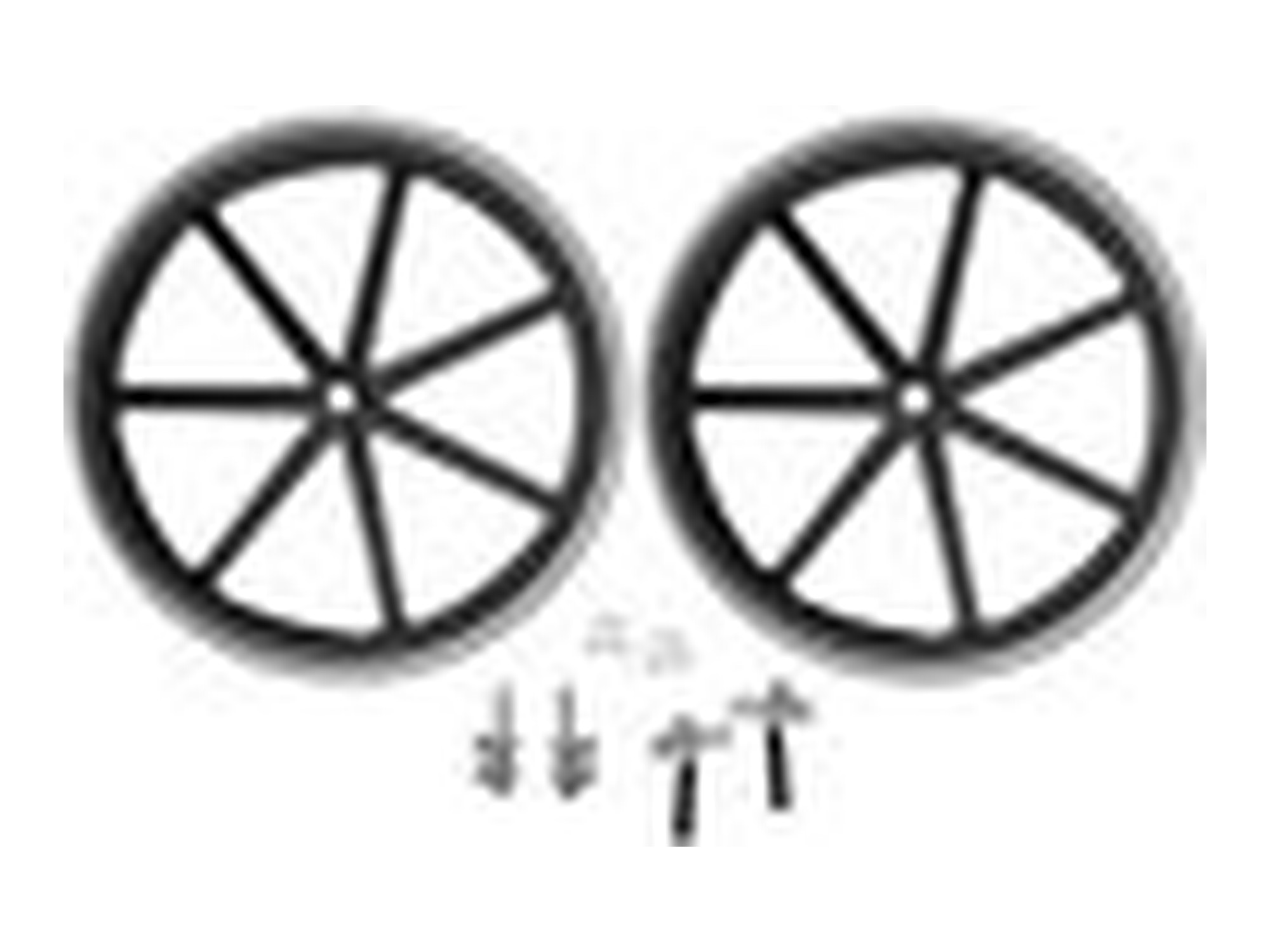 Mobilex 24" Kunststoffräder mit Steckachse für 302015/18/19/20 inkl. Adapter, Satz mit 2 Stück