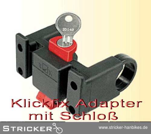 Klickfix Adapter mit Schloß – Stricker Handbikes, Bestellnummer 202006-0