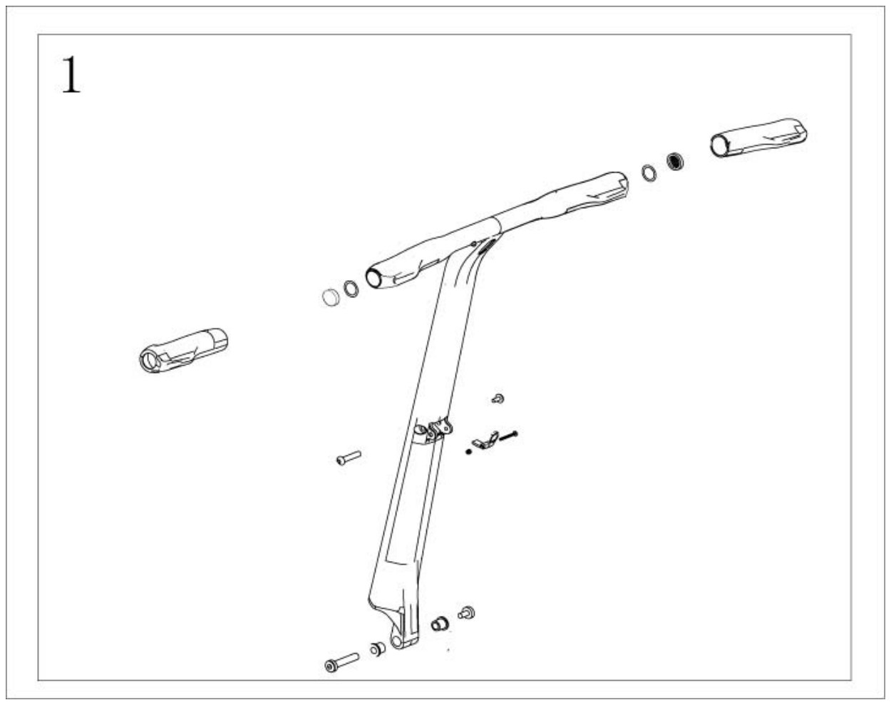 Explosionszeichnung Lenksäule, Sunrise S50 Carbon Scooter