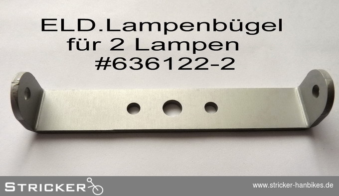 ELD.Lampenbügel für 2 Lampen – Stricker Handbikes, Bestellnummer 636122-2