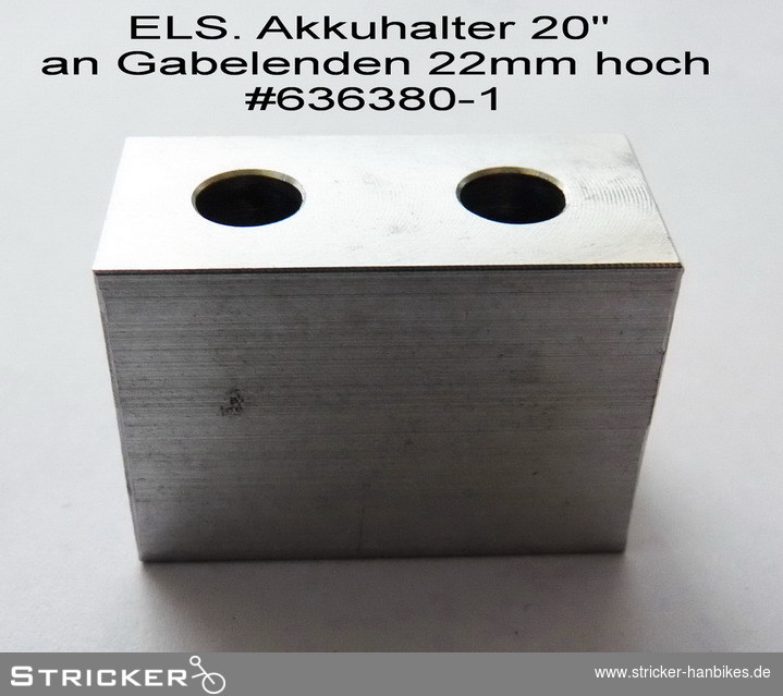 ELS. Akku Halteklötzchen an Gabelenden – Stricker Handbikes, Bestellnummer 636380-1