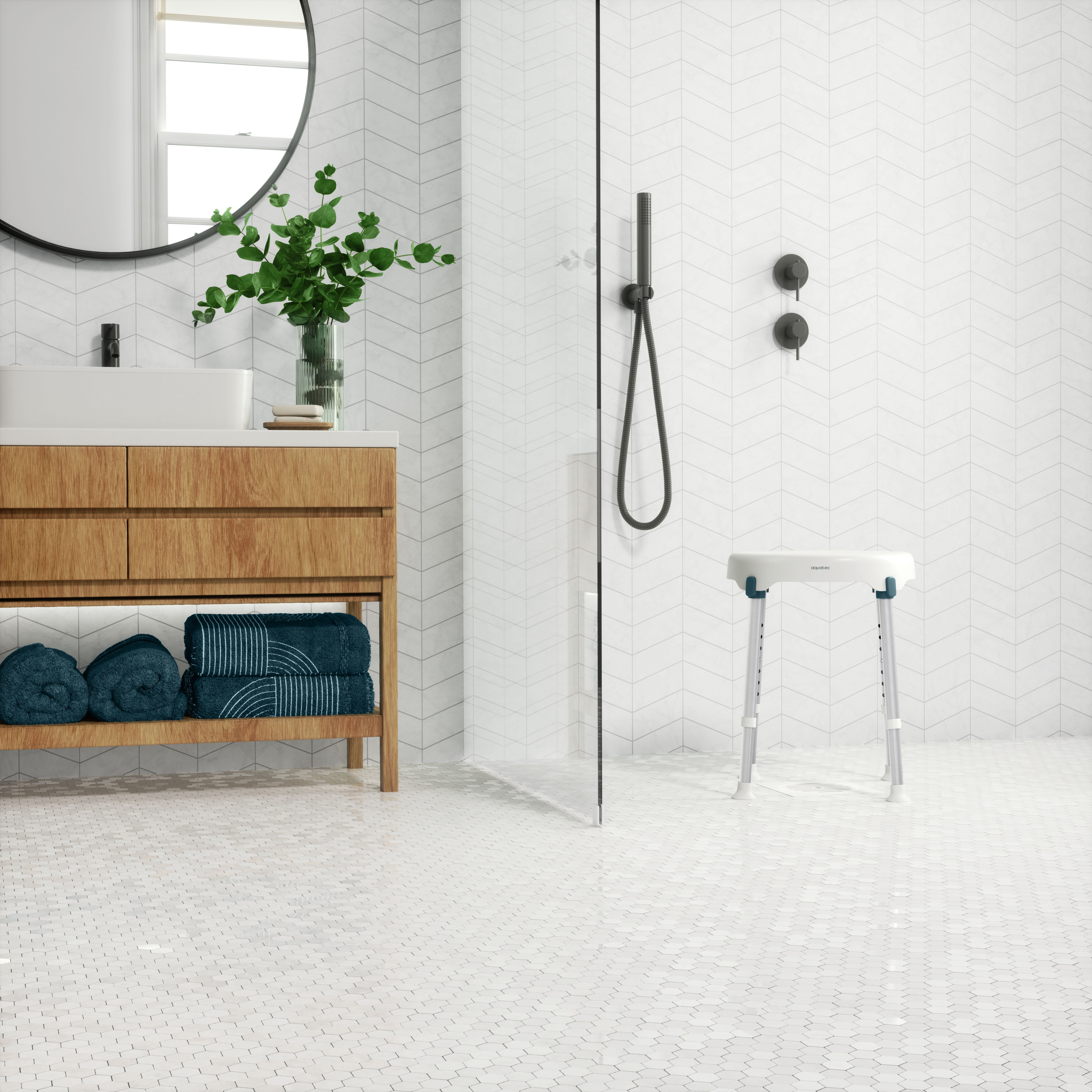 Aquatec Pure Sol Duschhocker, rund – Ansicht 3