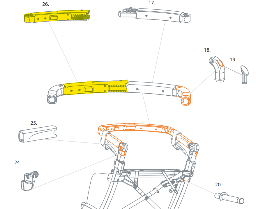 Rollz Lenker vorne links für Rollz Flex