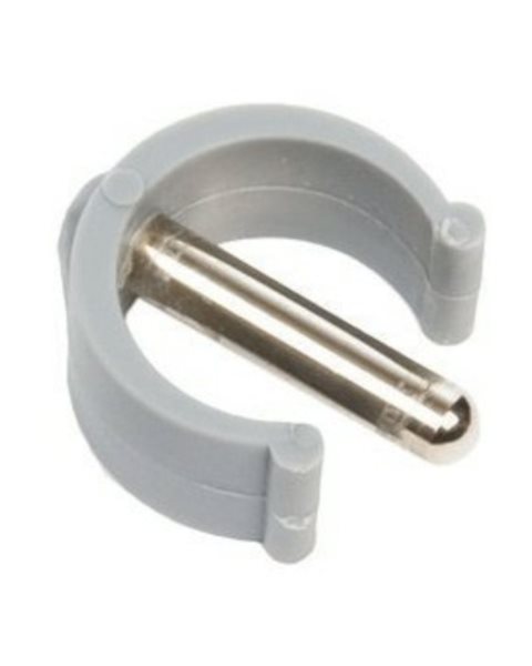 Mobilex Clip für ø22 mm Rohr mit ø6 x 25 mm Bolzen, grau