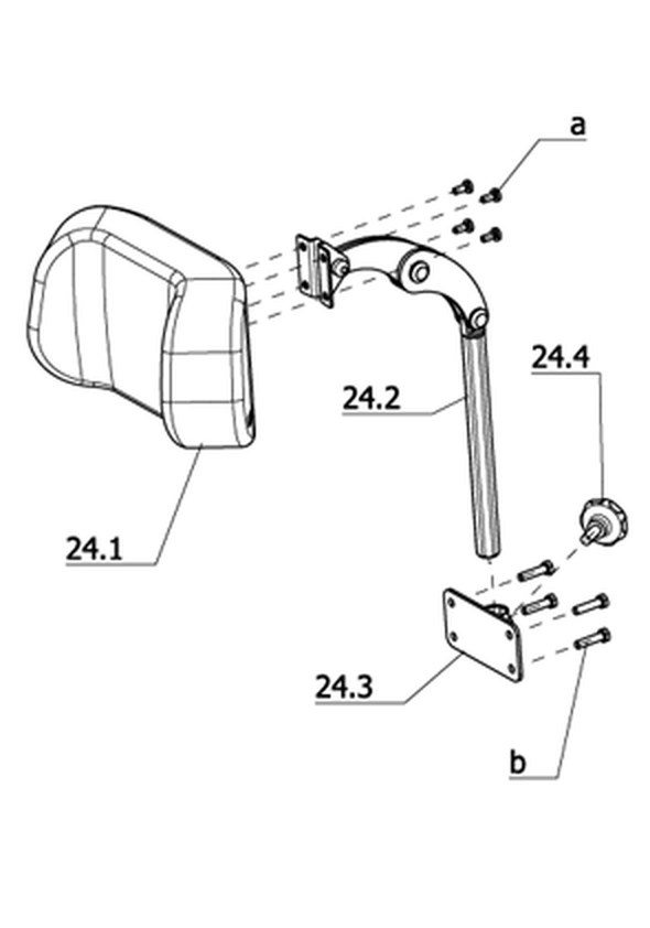 Kopfstütze, abnehmbar – Ergoform-Sitzeinheit (Code 913-961)