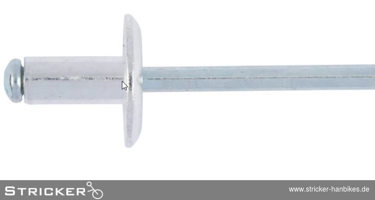 Niete großer Flachkopf 5X8 – Stricker Handbikes, Bestellnummer 865005-0