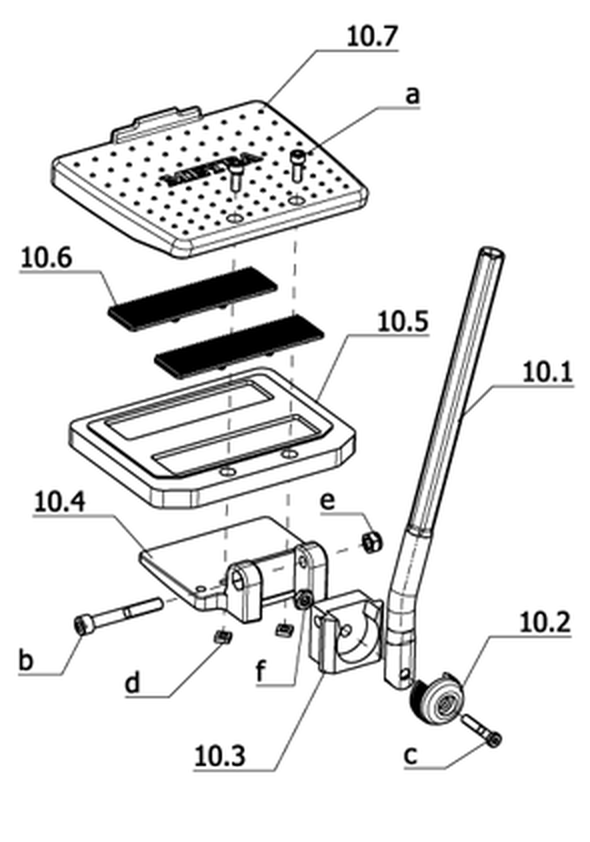 Fußplatten winkelverstellbar (bis circa April 06) (Code 808)