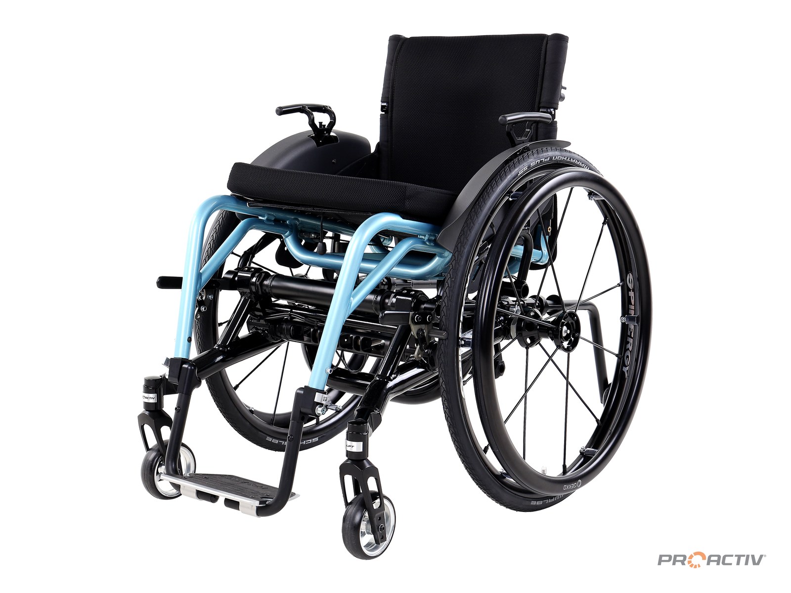 PRO ACTIV LIFT activ Rollstuhl mit Sitzhöhenverstellung, Dreiviertelansicht von vorne