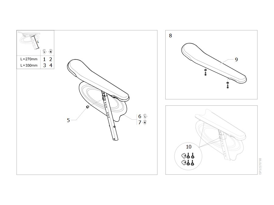 Armlehnen, Ducktail (Standard)