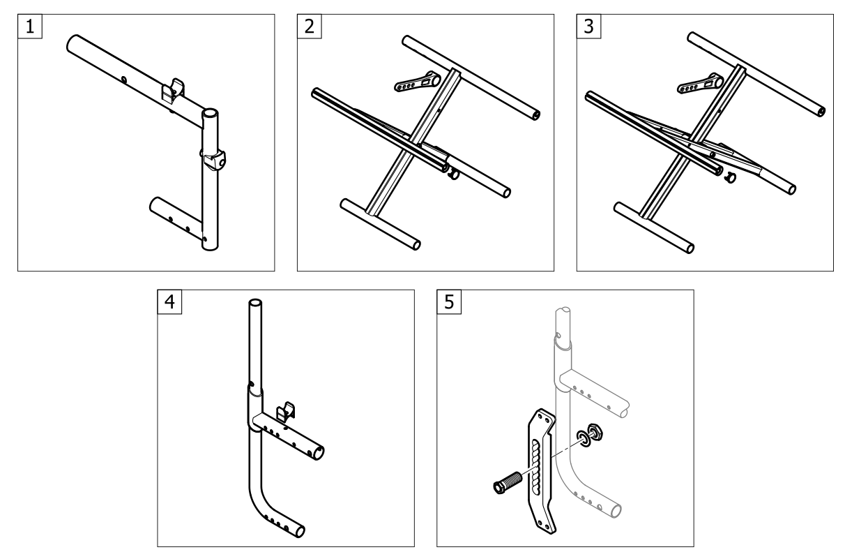 Übersicht der Rahmen-Baugruppen des Küschall Compact attract aus dem Ersatzteilkatalog