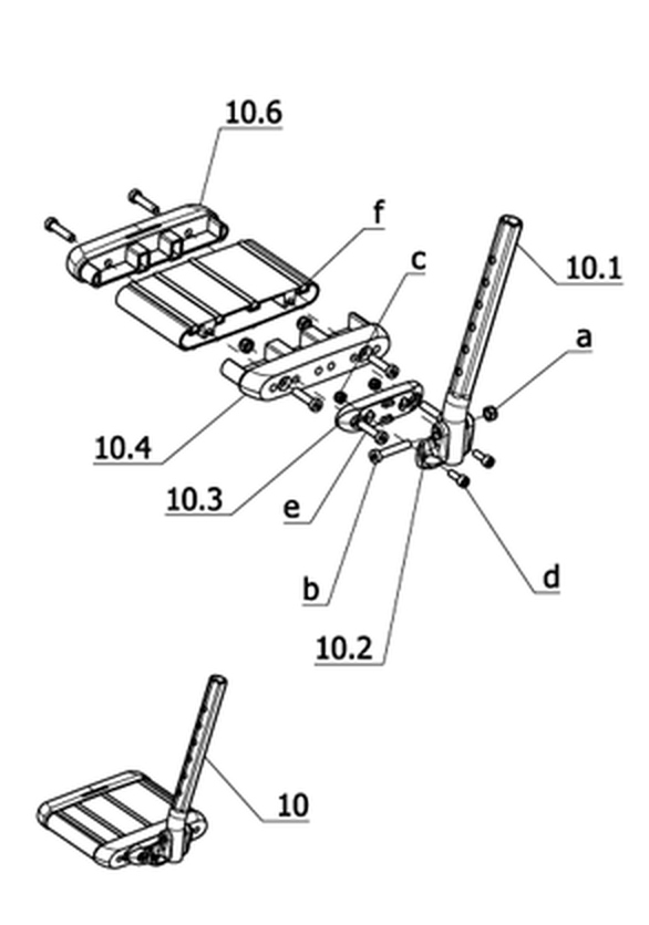 Fußplatten winkelverstellbar (Code 808)