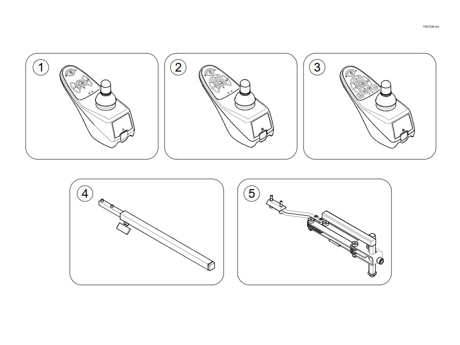 Fahrpulthalter abschwingbar & höhenverstellbar