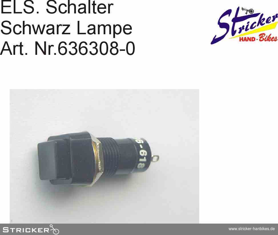 ELs. Smart Schalter schwarz Licht – Stricker Handbikes, Bestellnummer 636308-0
