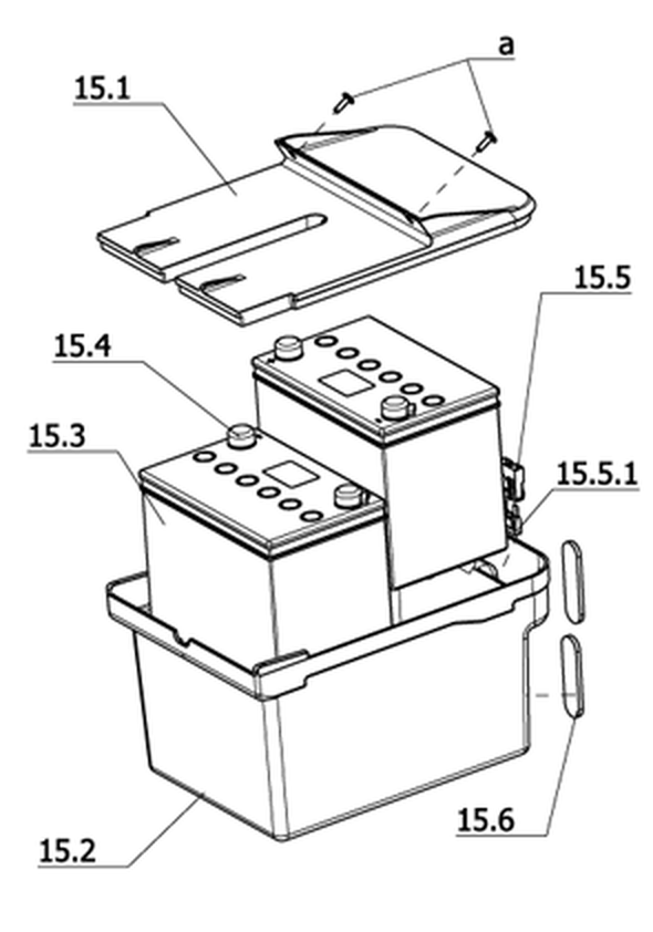 Antriebsbatterien, geschlossen circa 63Ah-5h/73Ah-20h