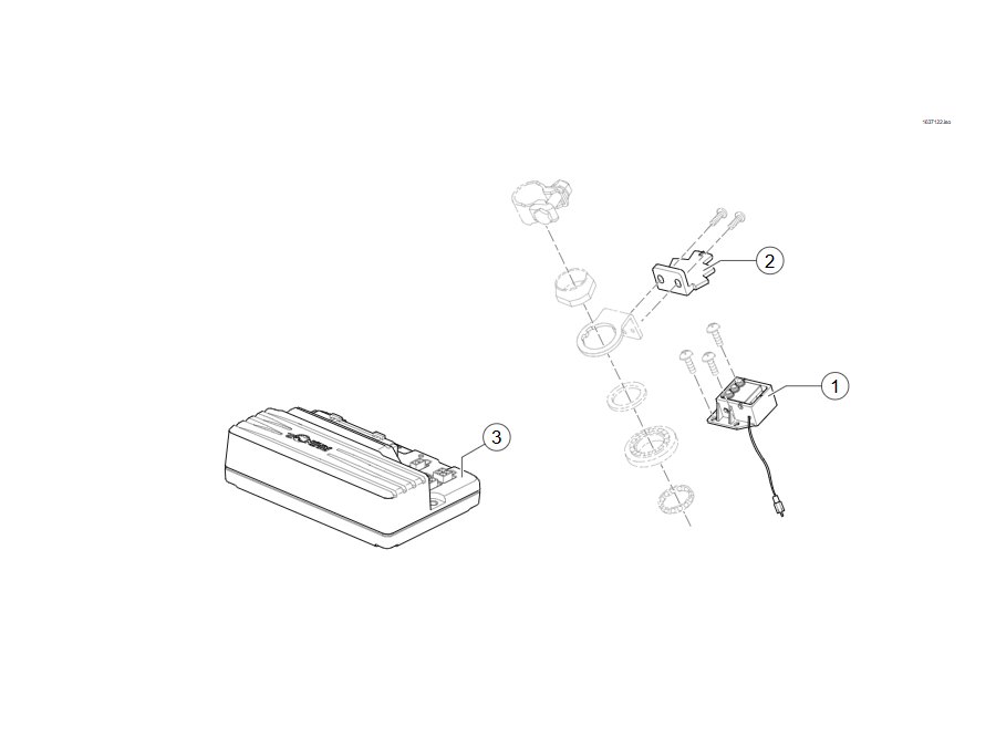 Explosionszeichnung Powermodul und Geschwindigkeitsbegrenzer – Invacare Comet PRO / ALPINE+ / ULTRA