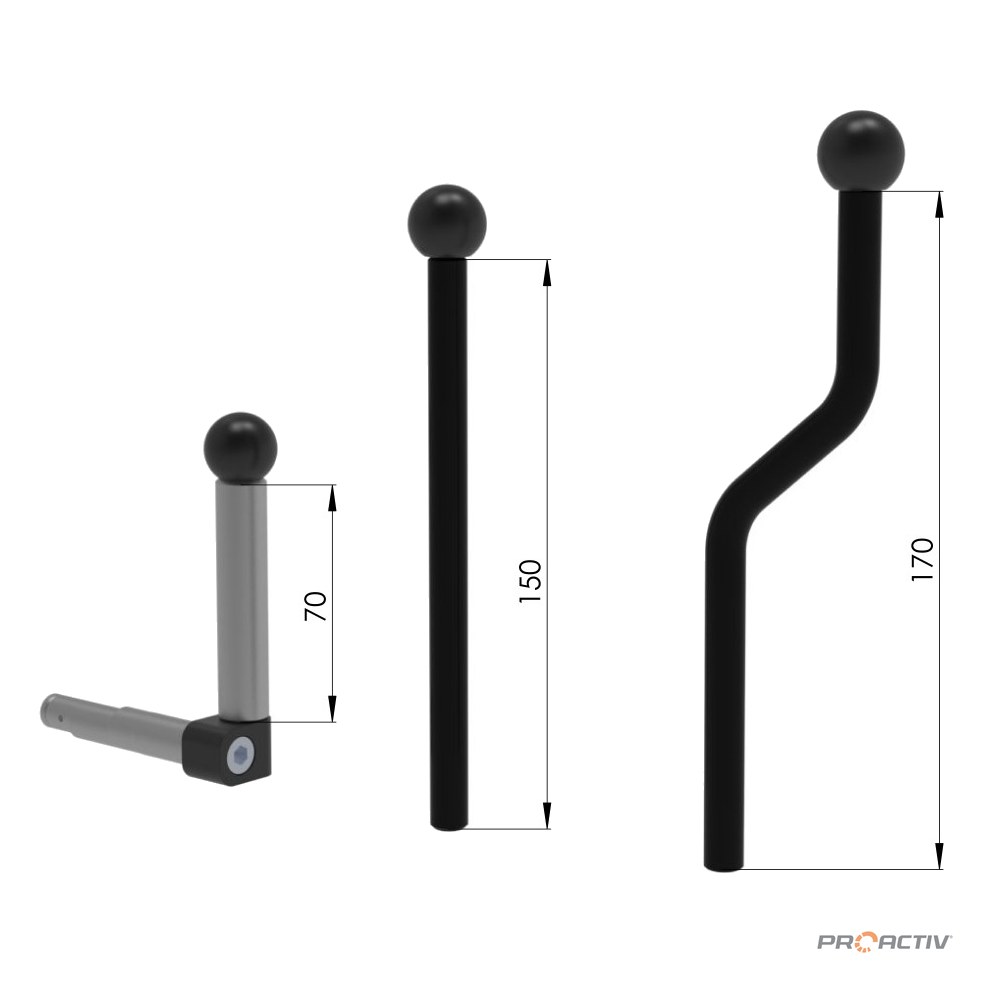 PRO ACTIV Ersatzteil – Exzenterwelle mit 70mm Hebel
