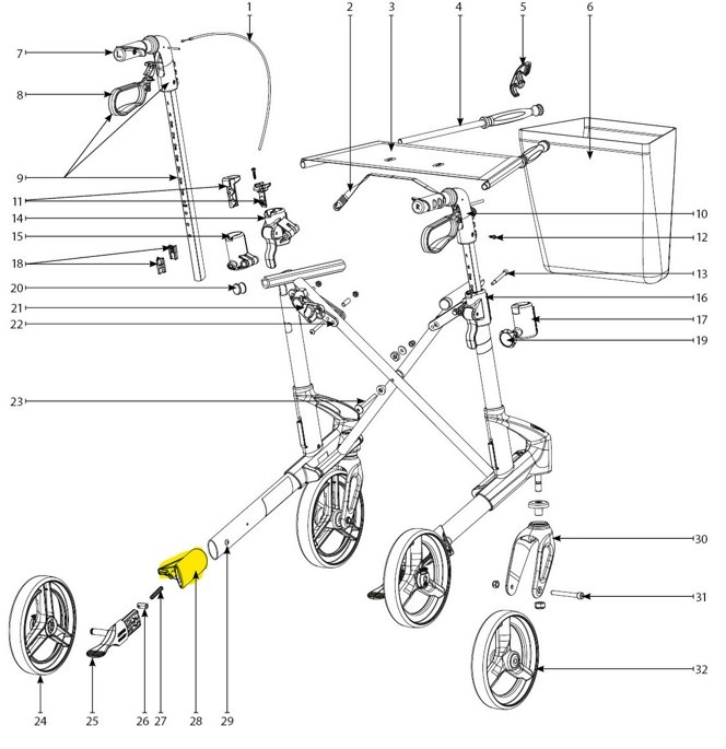 TOPRO TOPRO Bremsklotz- Original/Walker- schwarz- 2 Stück