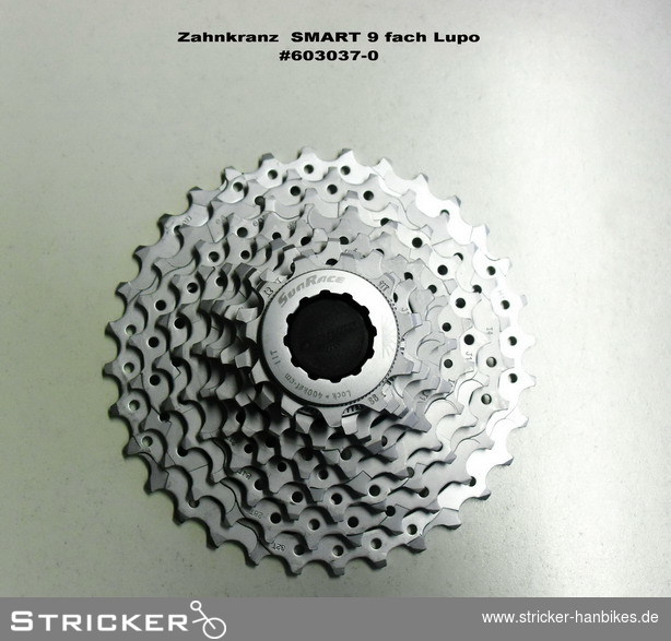 Zahnkranz 9 fach11-32 Lupo – Stricker Handbikes, Bestellnummer 603037-0