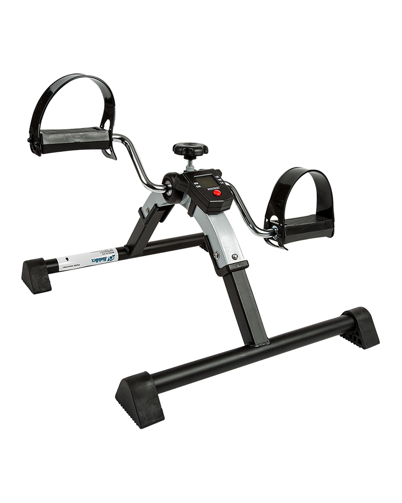 Mobilex Pedaltrainer, silber, faltbar, mit LCD Display