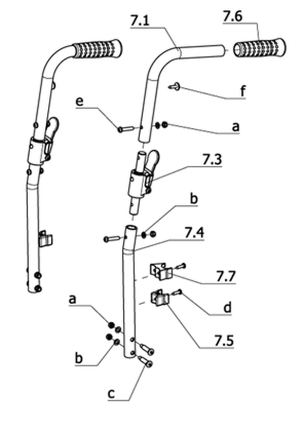 In Höhe der Armlehne abklappbare Rückenlehne (Code 820)