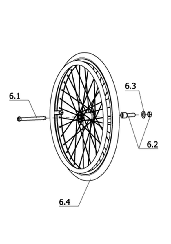 Abnehmbare Räder mit Druckbremse (Code 651)