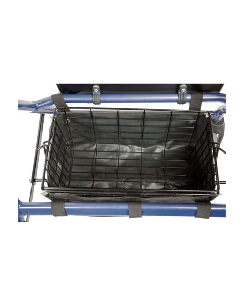 Mobilex Korb für Impala-Rollator, 400 x 250 x 140 mm, mit Tasche, die in den Korb passt
