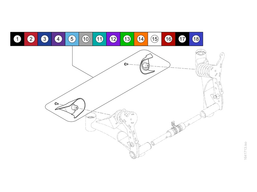 Explosionszeichnung Chassis & Verkleidungen Endkappen – Invacare TDX-SP2 / TDX-SP2 NB